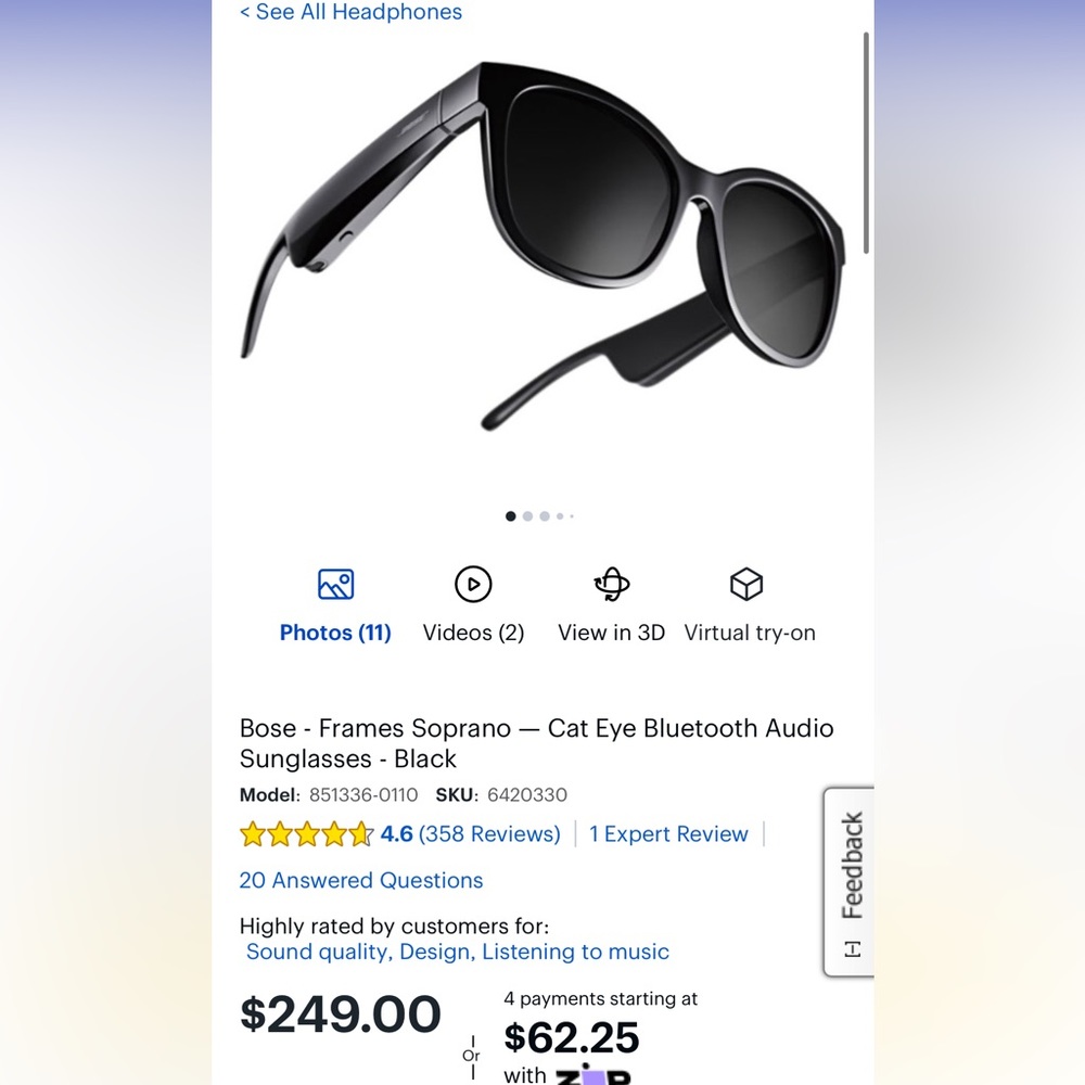 COPY - Bose sunglasses BRAND NEW